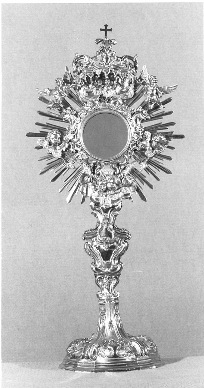 ostensorio - a raggiera - ambito lombardo (seconda metà sec. XIX)