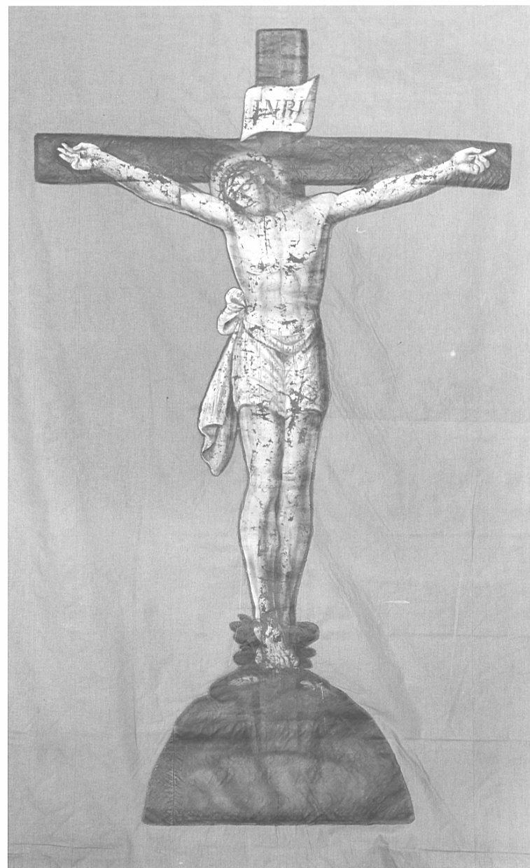Cristo crocifisso (stendardo) - manifattura lombarda (sec. XIX)