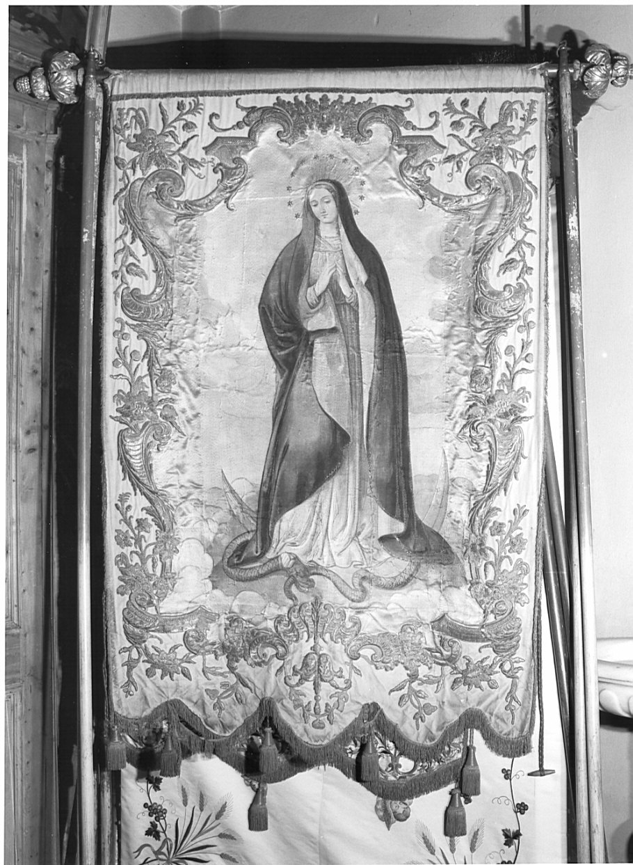 stendardo processionale - manifattura lombarda (sec. XVIII)