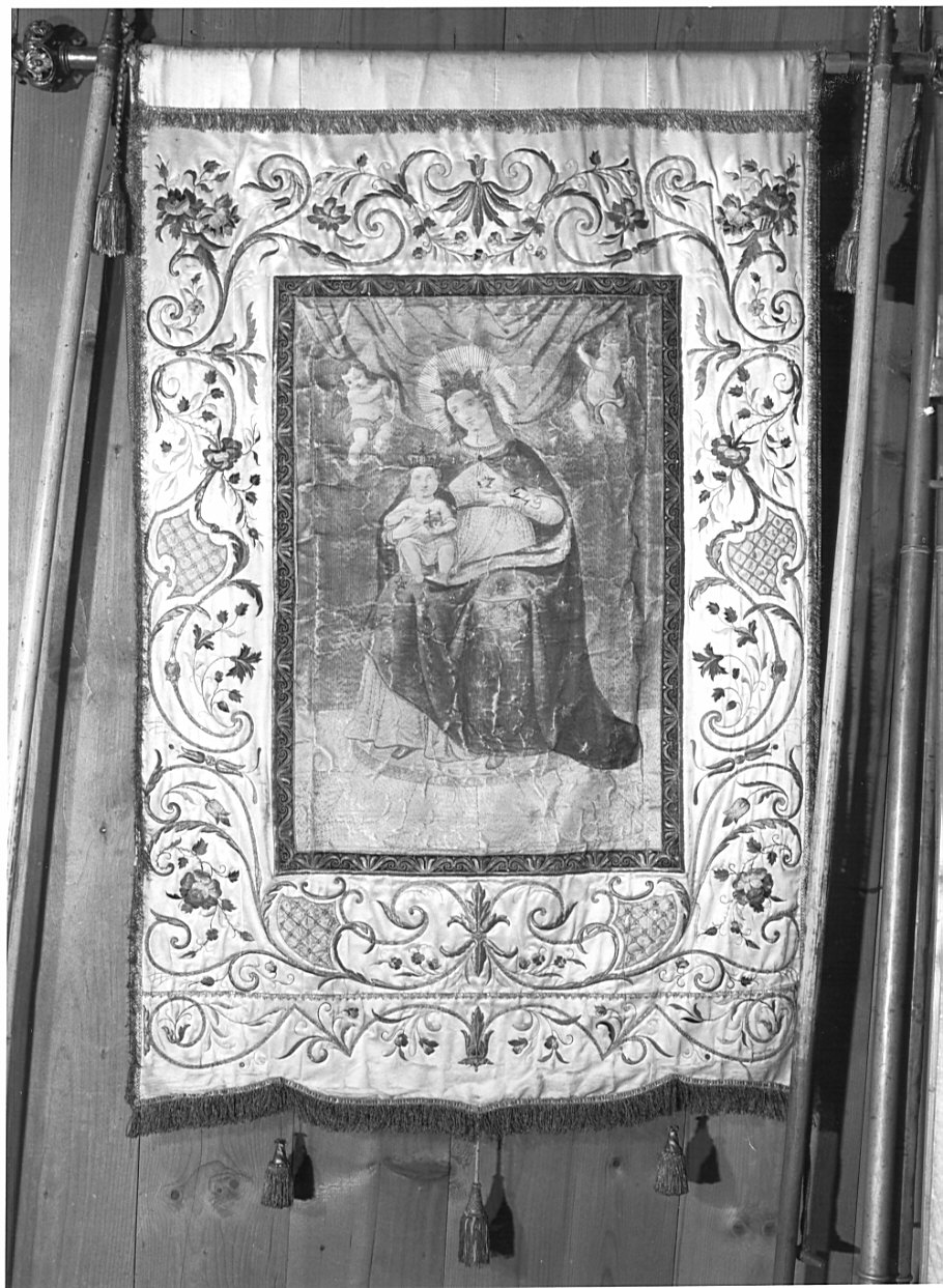 stendardo processionale, opera isolata - manifattura lombarda (sec. XIX)