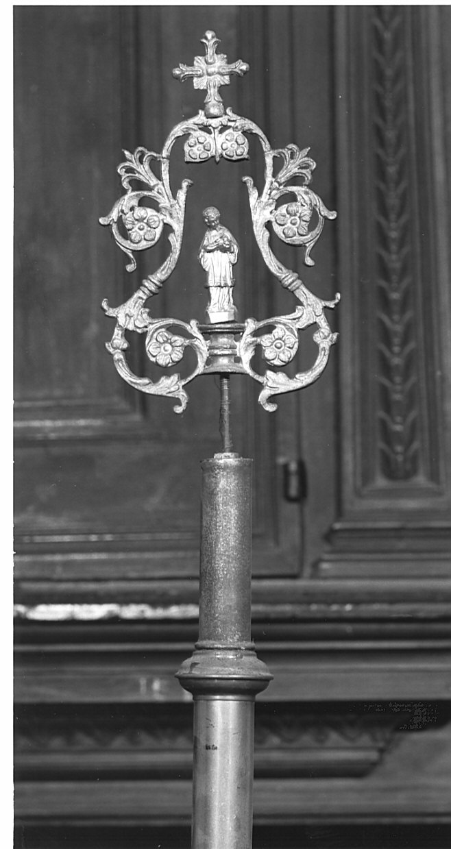 asta di baldacchino processionale, opera isolata - bottega lombarda (sec. XIX)