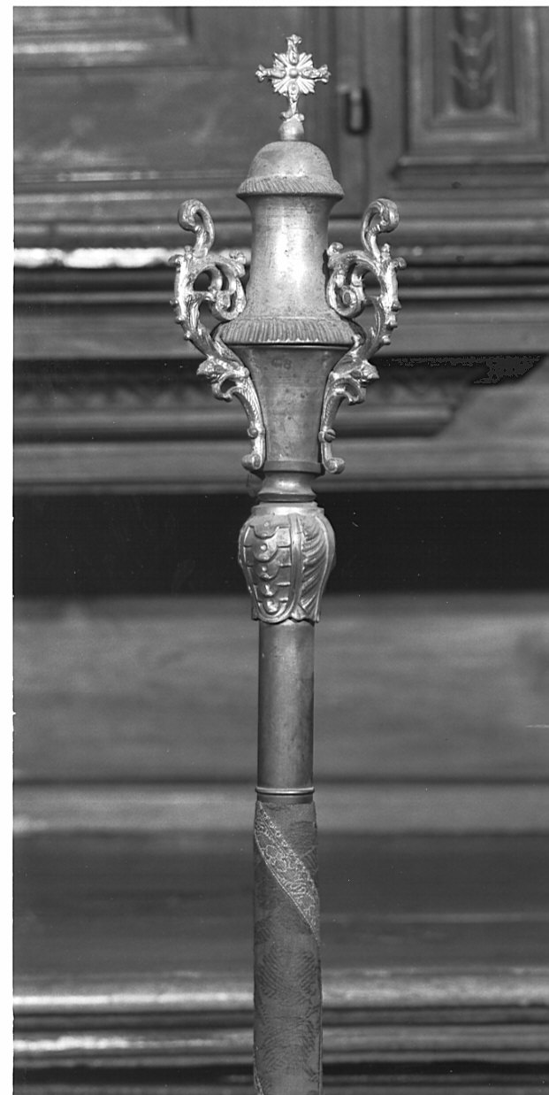asta di baldacchino processionale, opera isolata - bottega lombarda (sec. XIX)