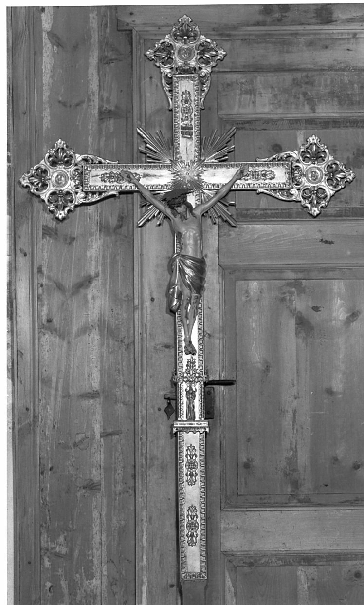 croce processionale, opera isolata - bottega lombarda (prima metà sec. XIX)