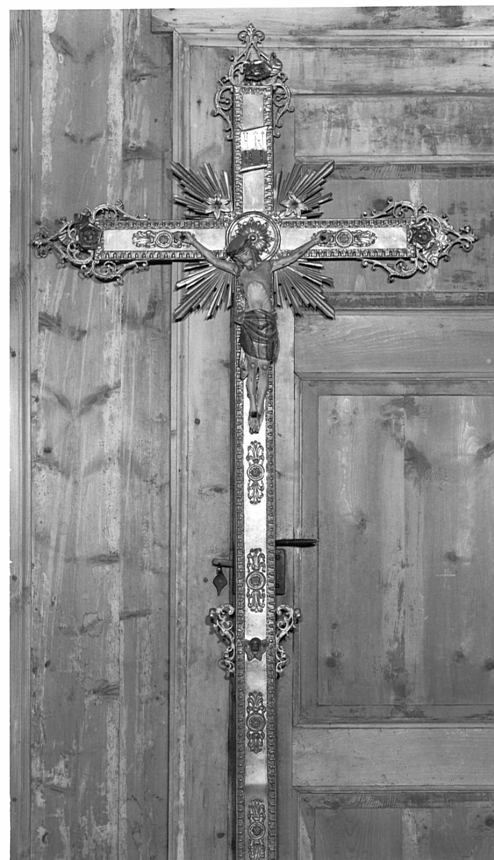 croce processionale, opera isolata - bottega lombarda (prima metà sec. XIX)