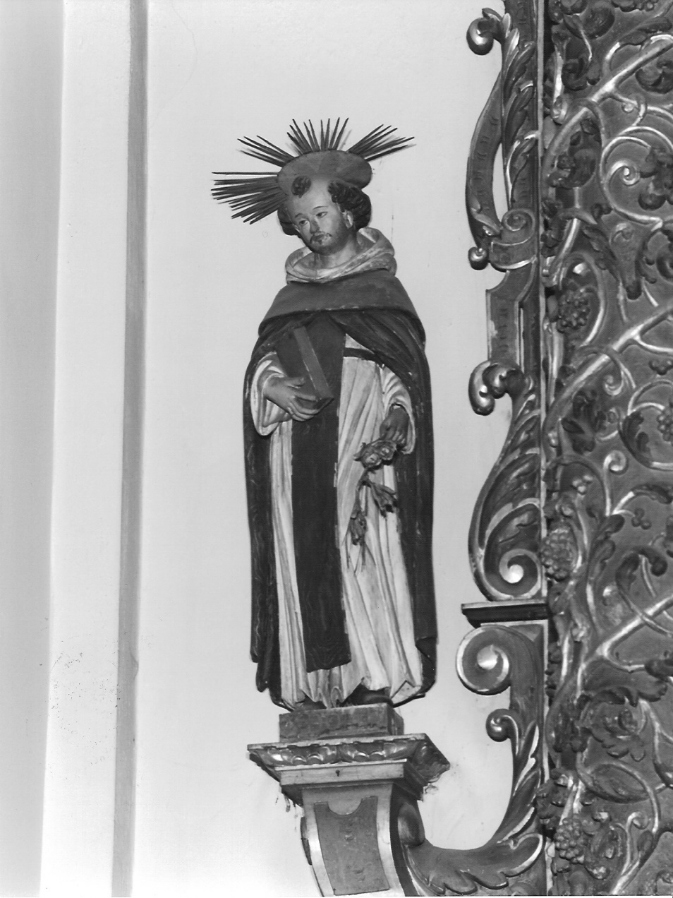 San Domenico (statua, elemento d'insieme) - ambito valtellinese (seconda metà sec. XVII)