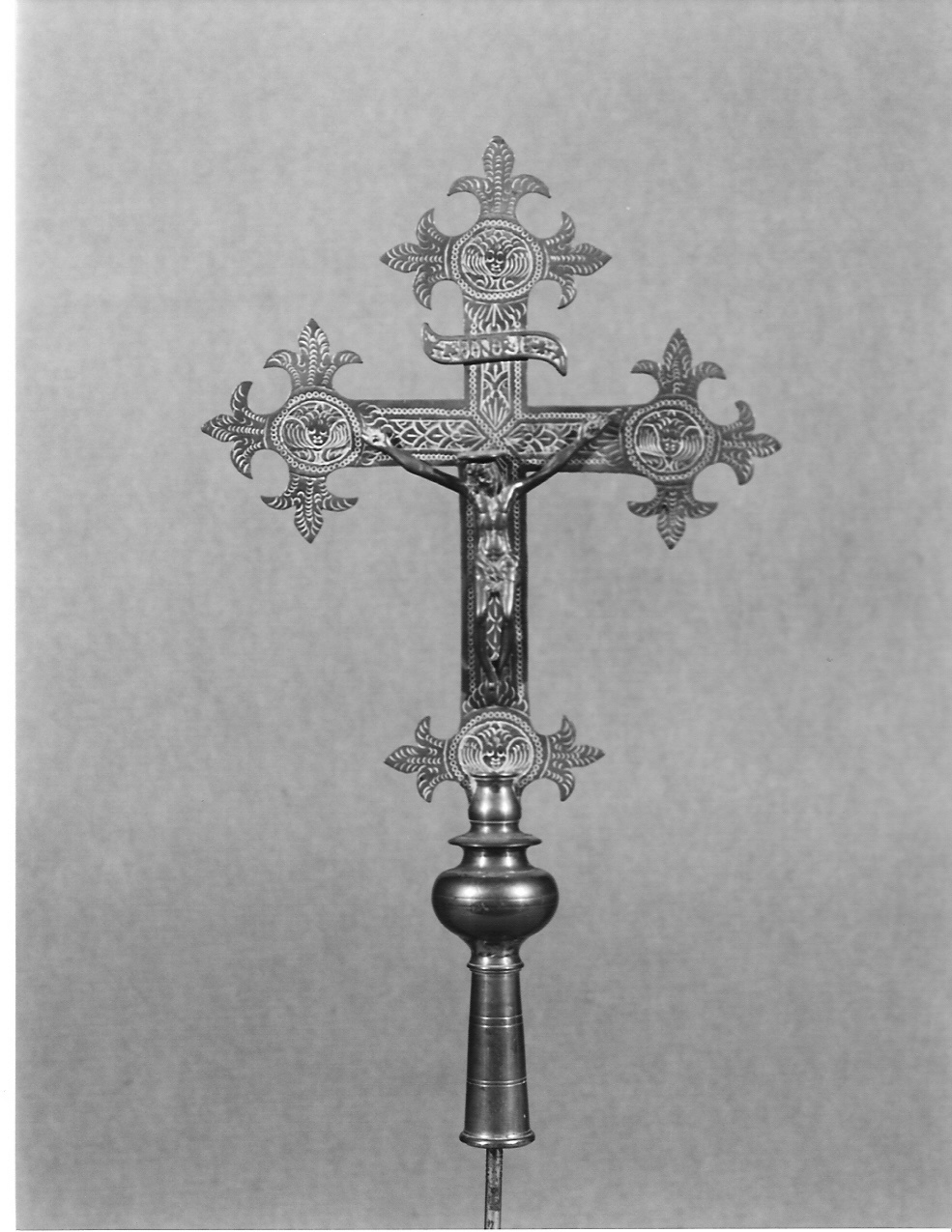 croce processionale, opera isolata - bottega lombarda (sec. XVI)