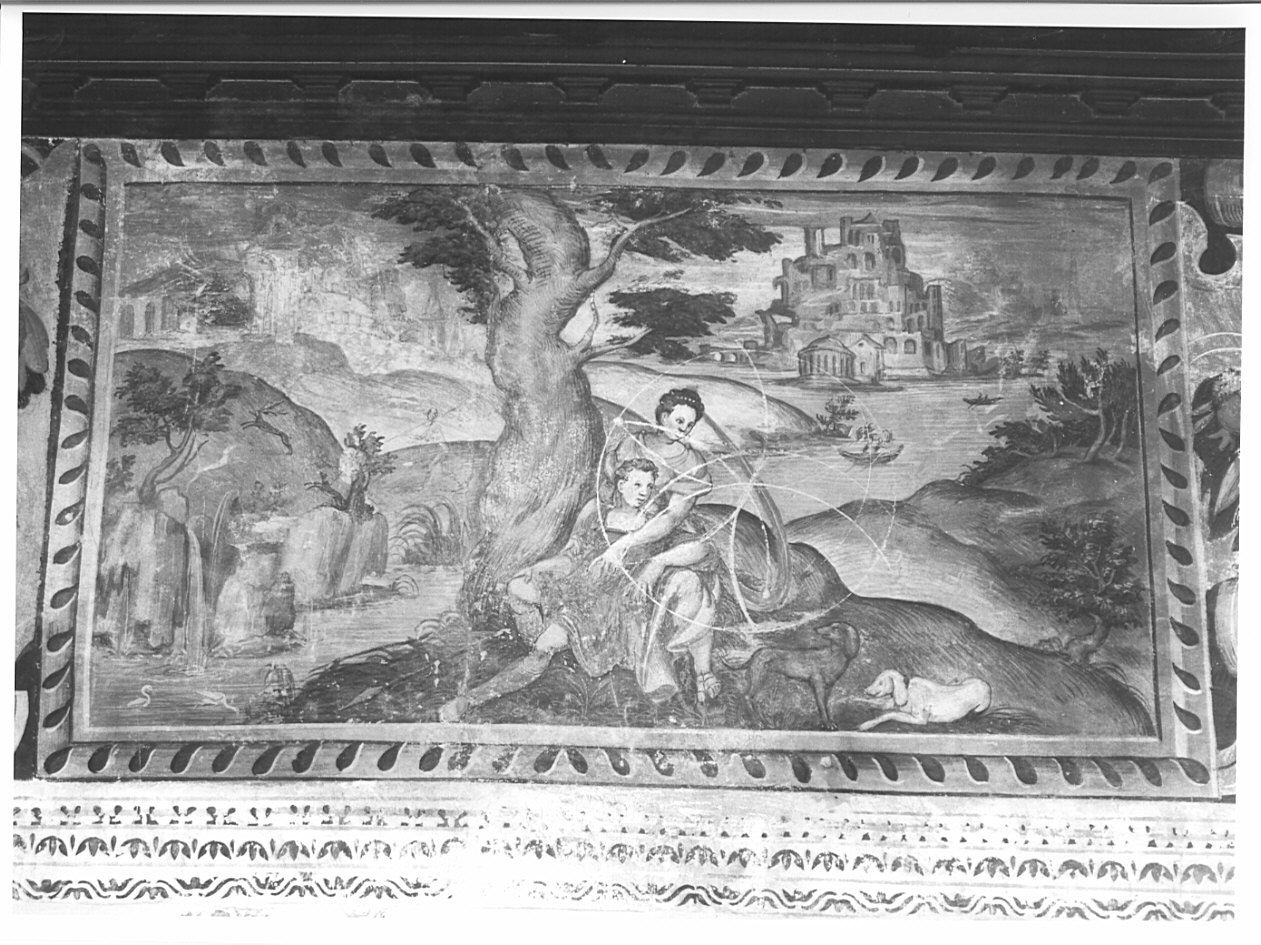 Venere e Adone (dipinto, elemento d'insieme) di Aragoni Aragonio (sec. XVI)