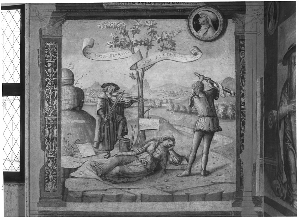 Allegoria dell'Ignoranza (dipinto, elemento d'insieme) di De Barberis Vincenzo (cerchia) (sec. XVI)
