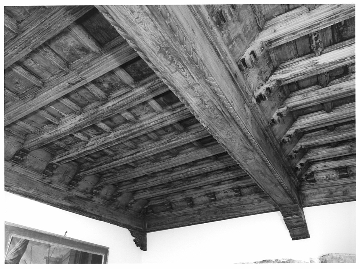 soffitto a cassettoni, opera isolata - ambito valtellinese (sec. XVI)