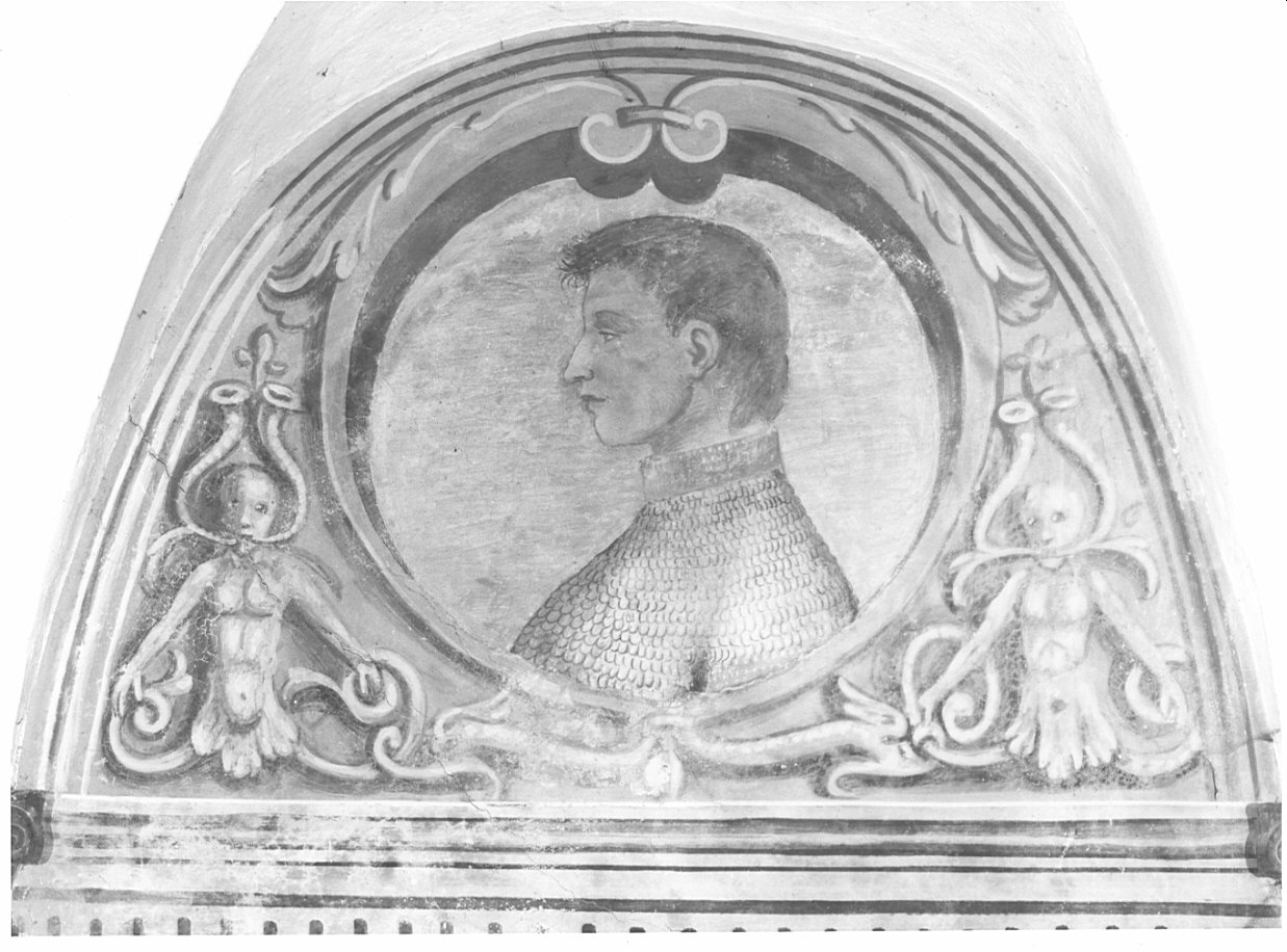 Ritratti maschili/ ritratti femminili/ motivi decorativi (dipinto, ciclo) di De Barberis Vincenzo (attribuito) (sec. XVI)