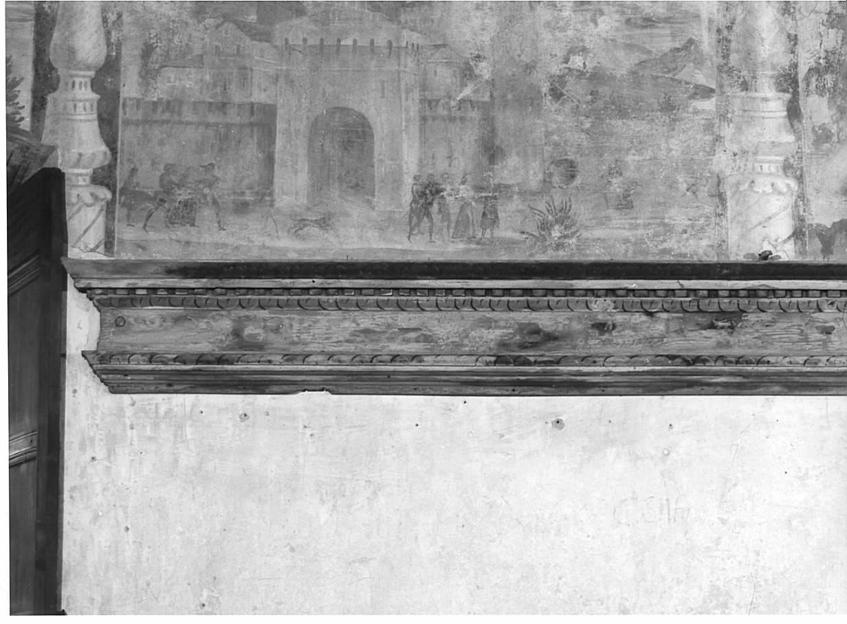 cornice architettonica, elemento d'insieme - ambito valtellinese (sec. XVI)