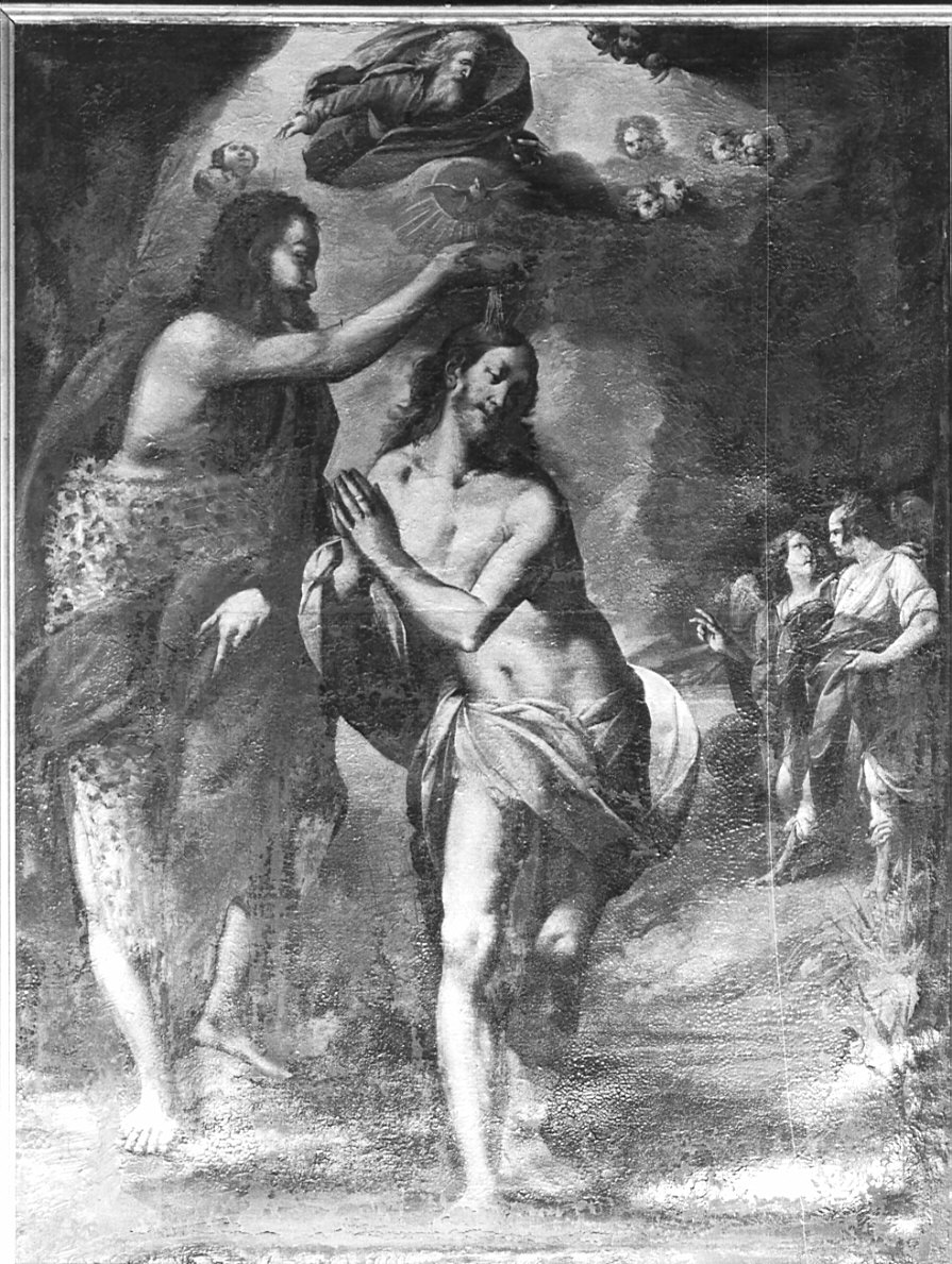 battesimo di Cristo (dipinto, opera isolata) - ambito lombardo (seconda metà sec. XVII)