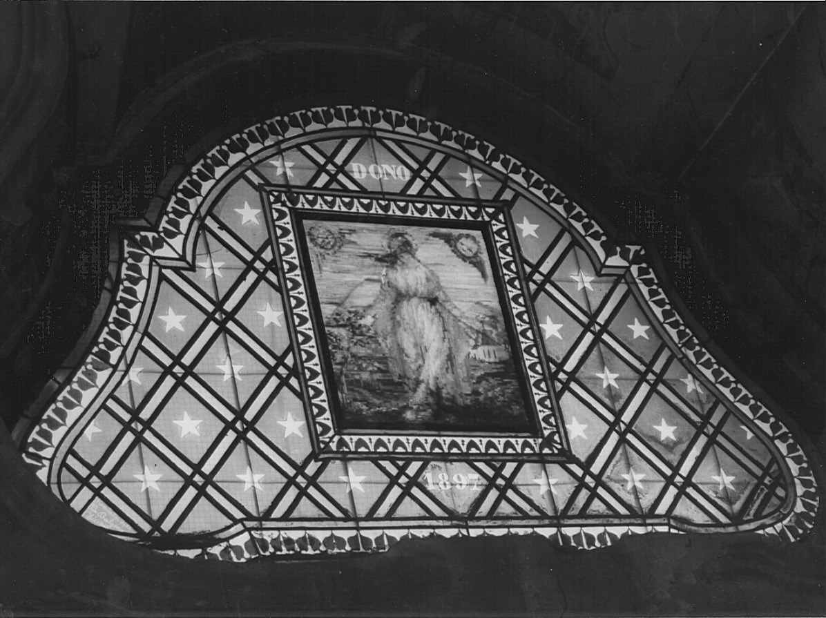 figura femminile (vetrata, opera isolata) - bottega lombarda (sec. XIX)