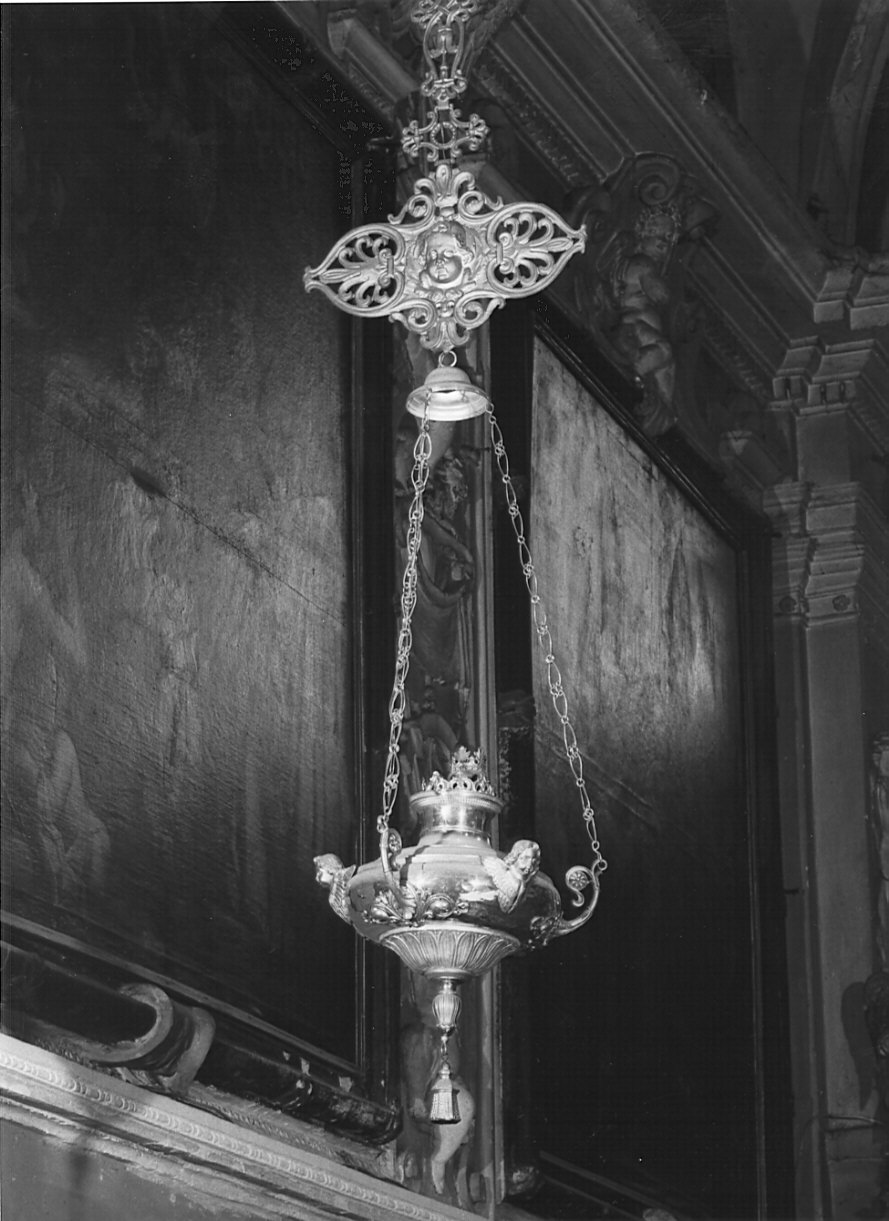 lampada pensile, coppia - bottega lombarda (prima metà sec. XVIII)