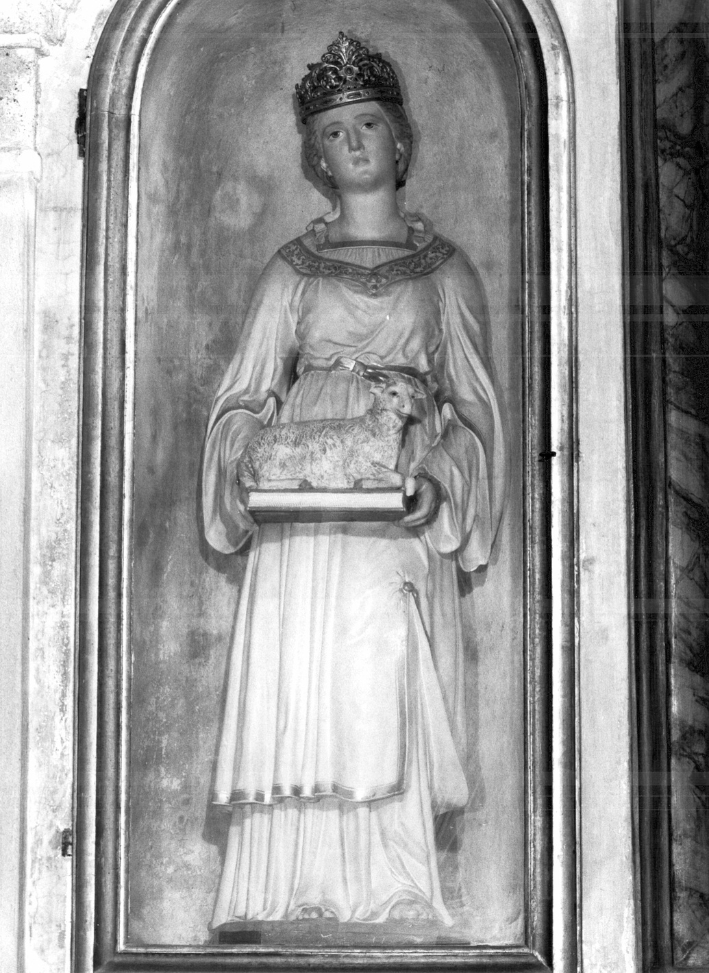 Sant'Agnese (statua, opera isolata) - bottega lombarda (sec. XIX)