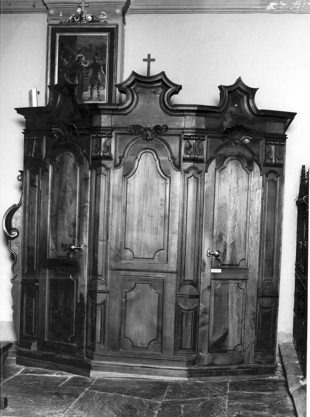 confessionale, coppia - bottega lombarda (terzo quarto sec. XX)