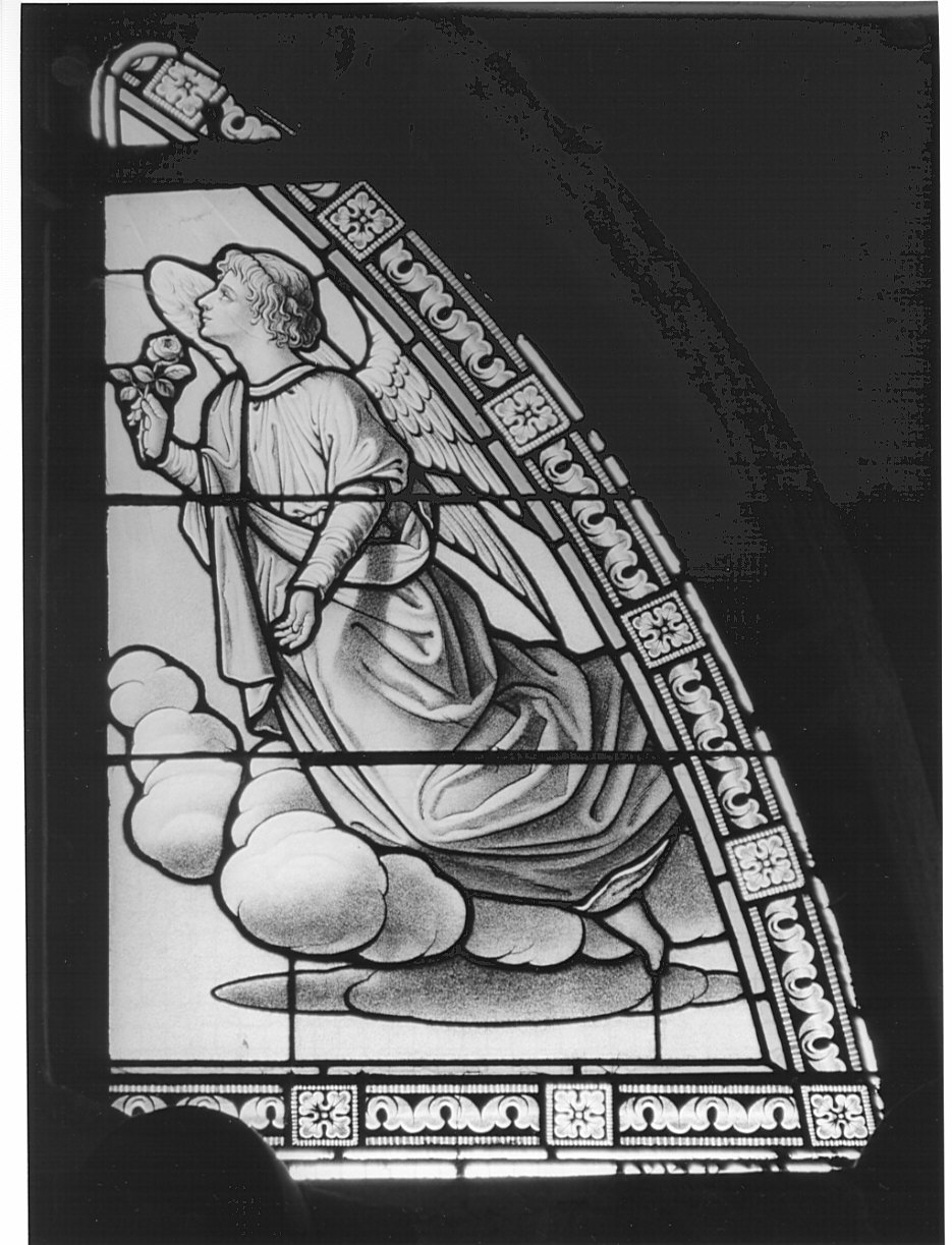 angelo (vetrata, elemento d'insieme) di Jourdin G (sec. XX)