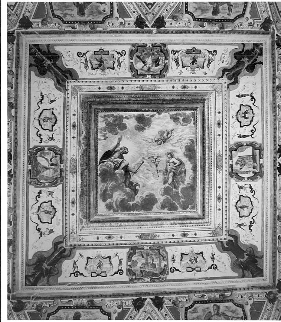 Allegorie/ Storie di Giove e Mercurio (dipinto, ciclo) di Aragoni Aragonio (sec. XVI)
