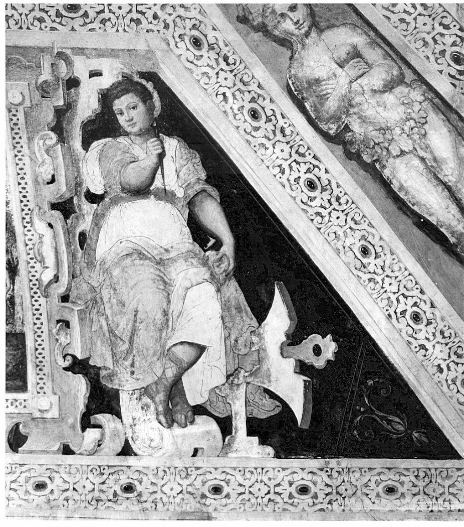 Giove seduce Callisto/ figure femminili (dipinto, ciclo) di Caneva Antonio Maria detto Porlezzino (cerchia) (sec. XVI)
