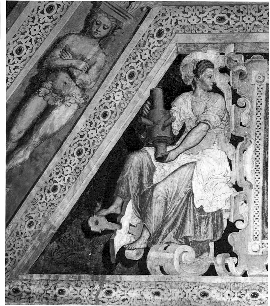 Giunone trasforma Callisto in orsa/ figure femminili (dipinto, ciclo) di Caneva Antonio Maria detto Porlezzino (cerchia) (sec. XVI)