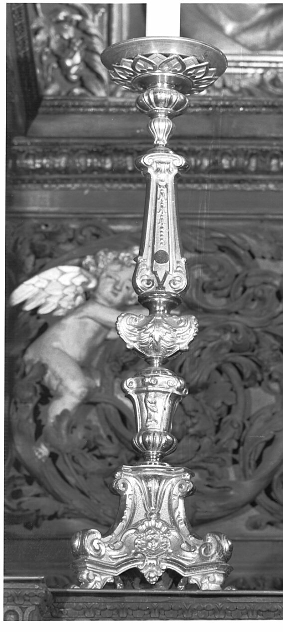 candeliere d'altare, serie - bottega lombarda (seconda metà, prima metà sec. XIX, sec. XX)