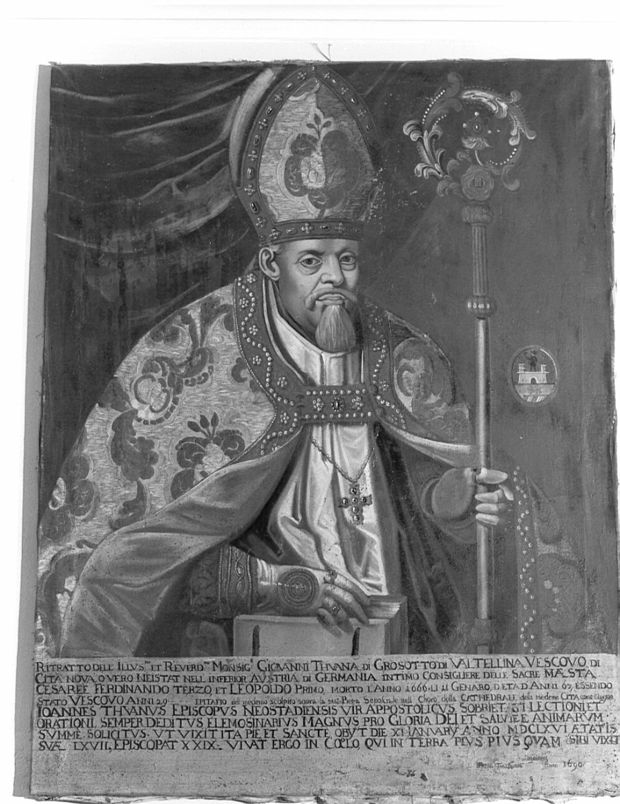 Ritratto del vescovo Giovanni Tumana di Grosotto (dipinto, opera isolata) - ambito lombardo (sec. XVII)