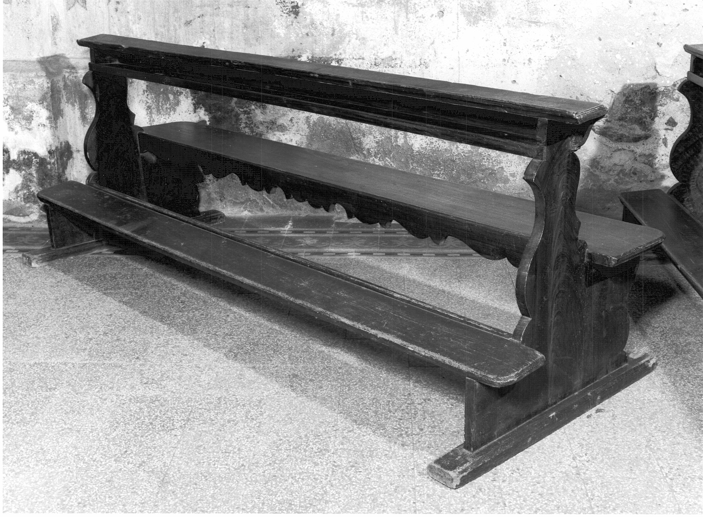 banco da chiesa, serie - ambito valtellinese (sec. XIX)