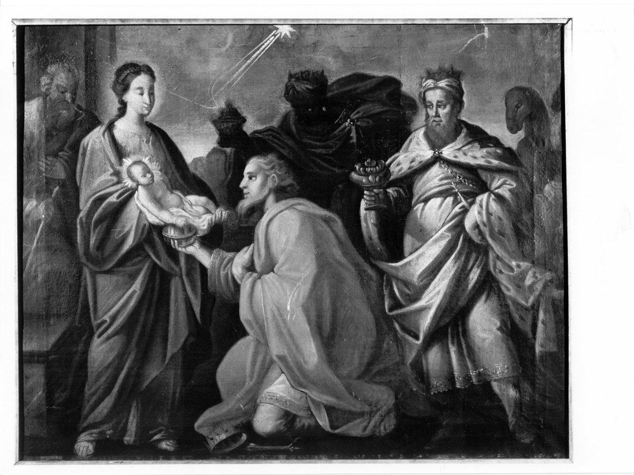 adorazione dei Re Magi (dipinto, opera isolata) - ambito lombardo (sec. XVIII)