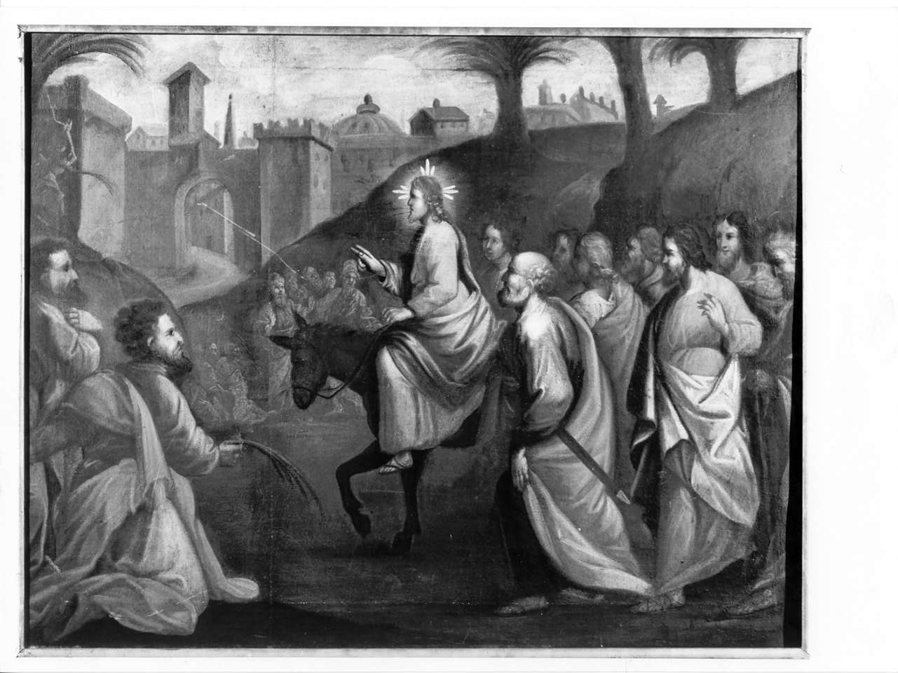 entrata di Cristo in Gerusalemme (dipinto, opera isolata) - ambito lombardo (sec. XVIII)