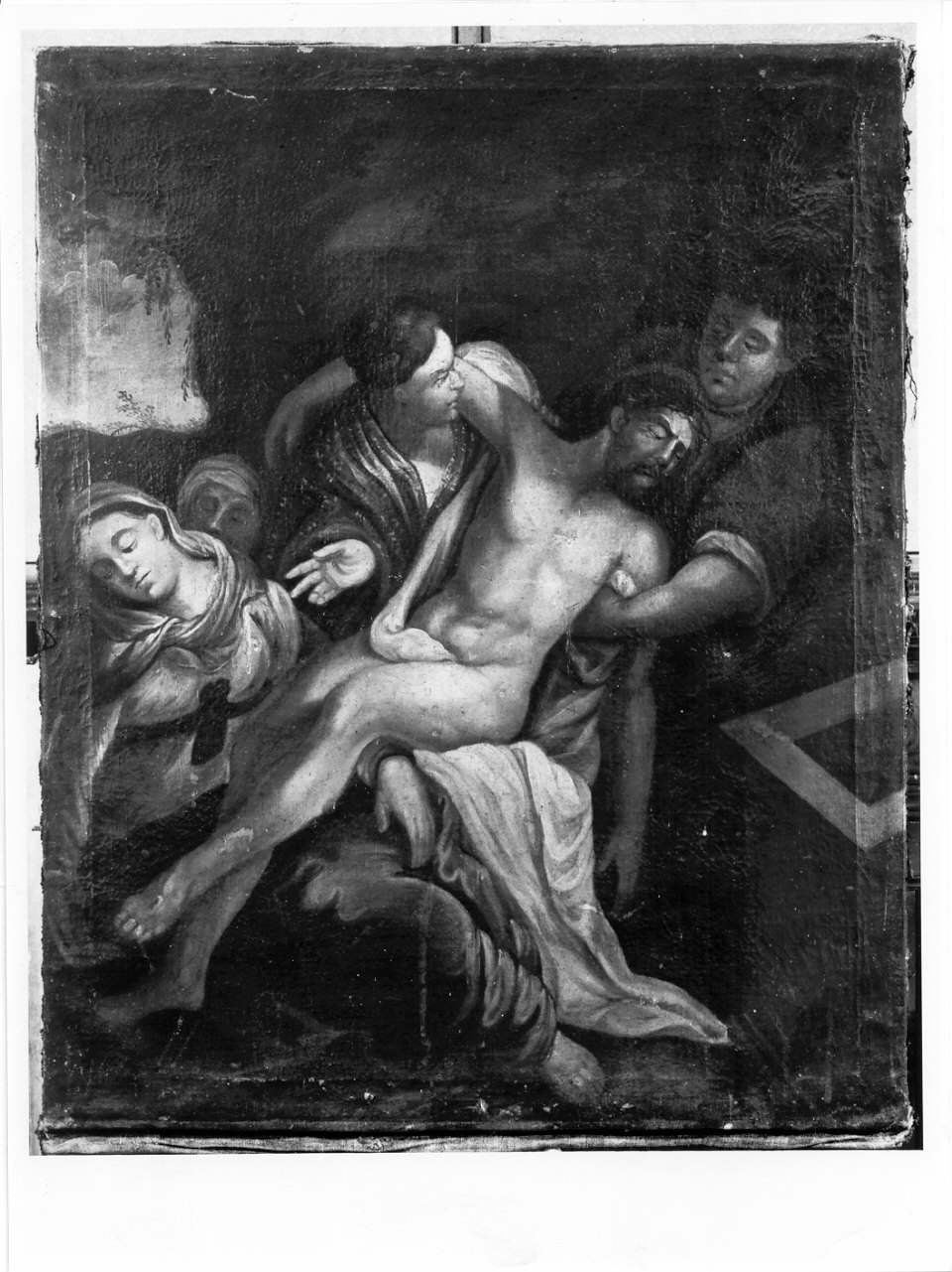 trasporto di Cristo al sepolcro (dipinto, opera isolata) - ambito lombardo (sec. XVII)