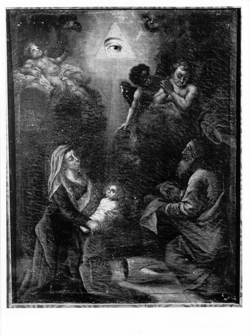 natività di Gesù (dipinto, opera isolata) - ambito lombardo (sec. XVIII)