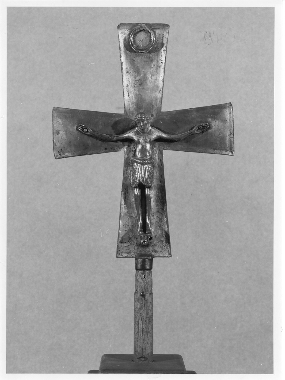 croce processionale, opera isolata - manifattura lombarda (sec. XII)