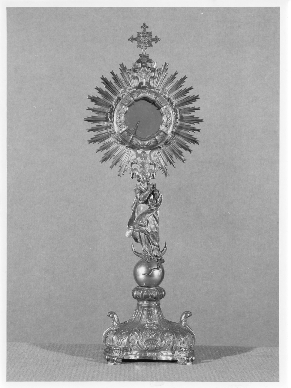ostensorio - a raggiera, opera isolata - bottega napoletana (sec. XVIII)