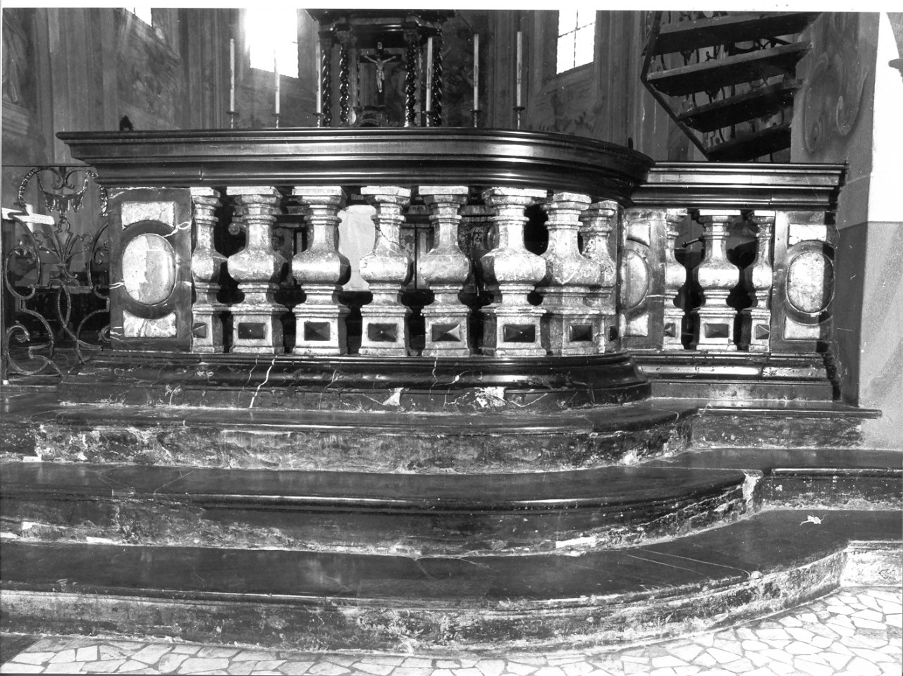 balaustrata di altare, coppia di Silva Antonio (attribuito) (sec. XVIII)