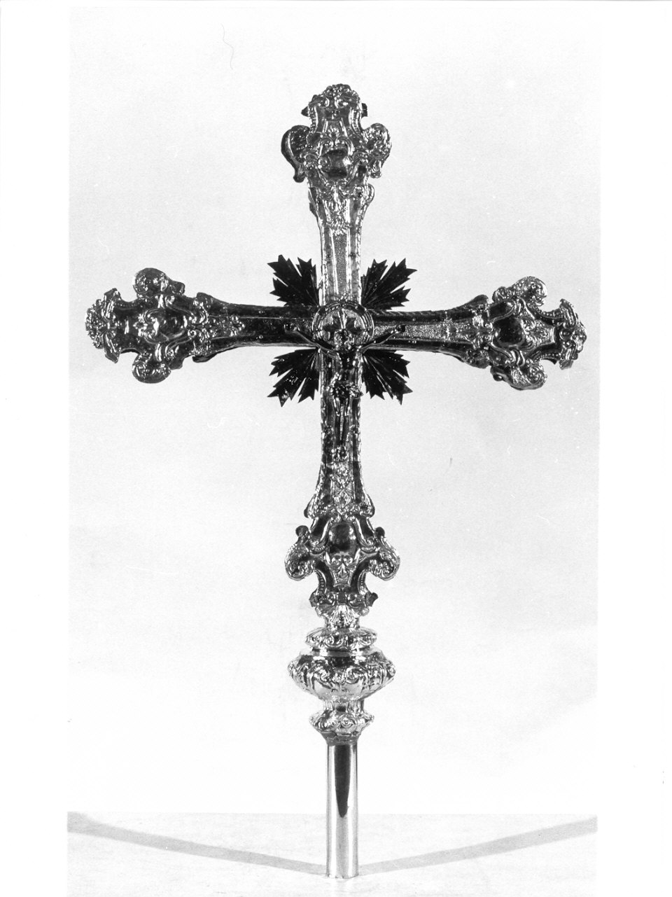 croce processionale, opera isolata - bottega lombarda (sec. XVII)