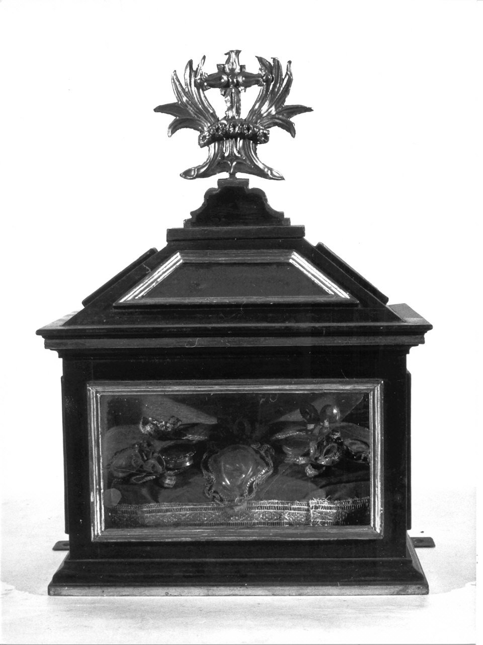 reliquiario a teca - a cofanetto, opera isolata - bottega lombarda (sec. XIX)