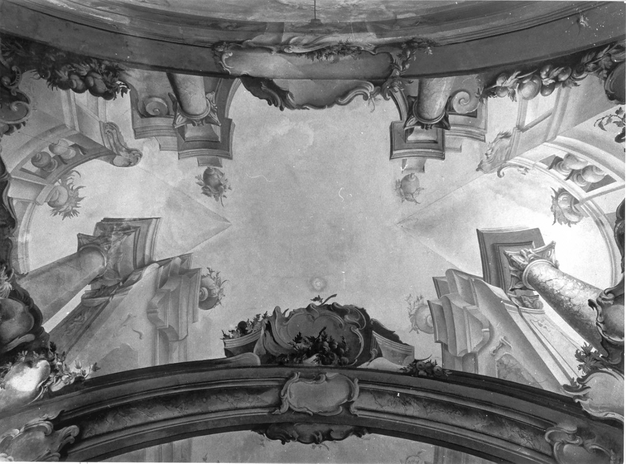 motivi decorativi a finte architetture (dipinto, elemento d'insieme) di Fiori Filippo, Giussani Giovanni Maria (sec. XVIII)