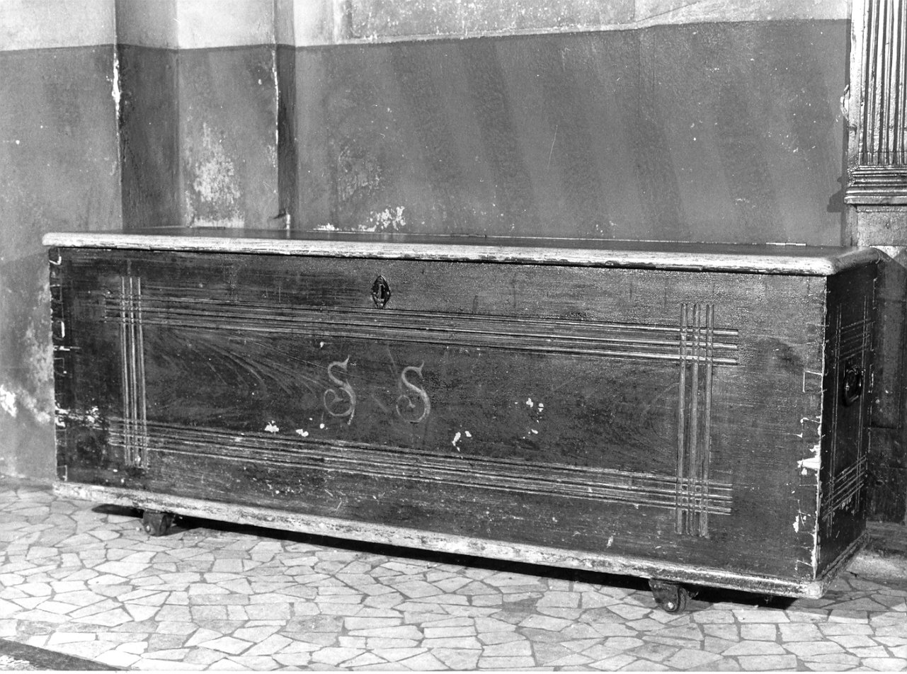 cassapanca, opera isolata - ambito della Val Chiavenna (prima metà sec. XX)