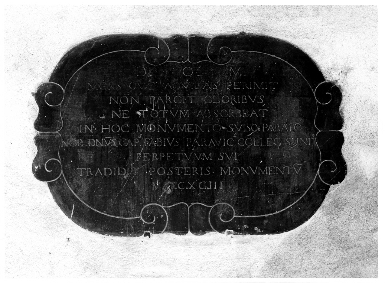 lapide tombale, opera isolata - ambito della Val Chiavenna (sec. XVII)