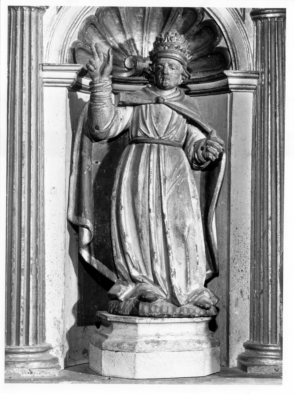 San Gregorio Magno (statuetta, insieme) - ambito lombardo (sec. XVI)