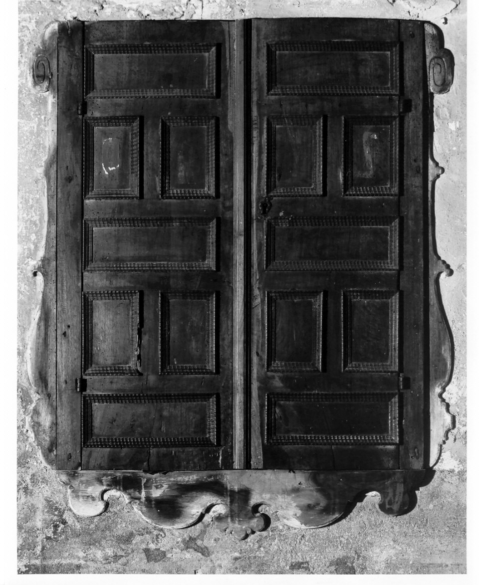 anta di armadietto per oli santi, opera isolata - ambito valtellinese (inizio sec. XVII)