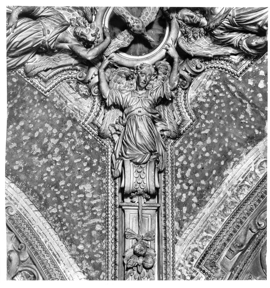 angelo (decorazione plastica, elemento d'insieme) di Casella Alessandro (prima metà sec. XVII)