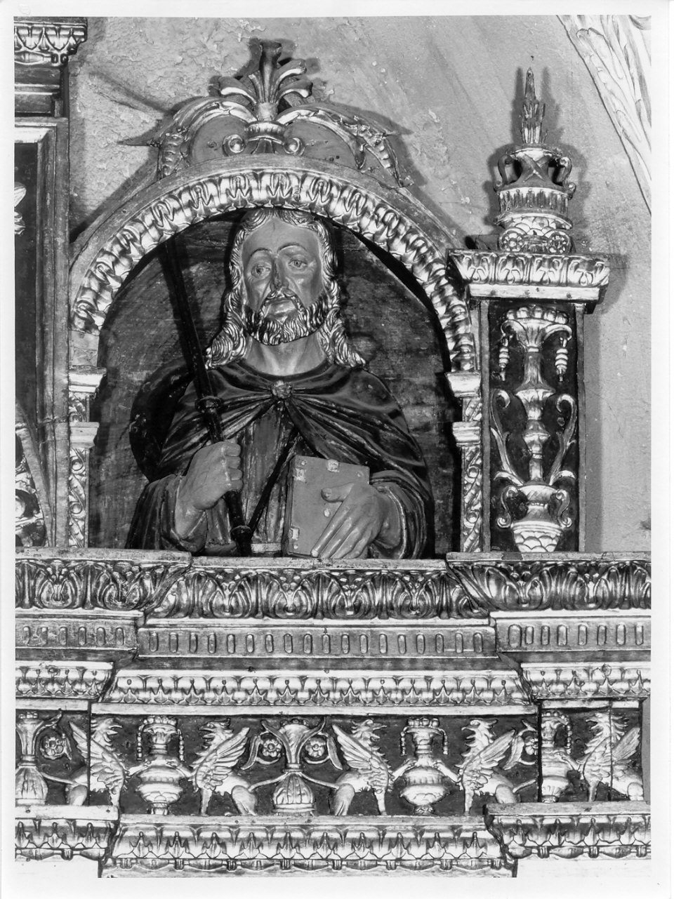 San Giacomo Maggiore (busto, elemento d'insieme) di Bussolo Pietro, De Passeris Andrea (sec. XV)