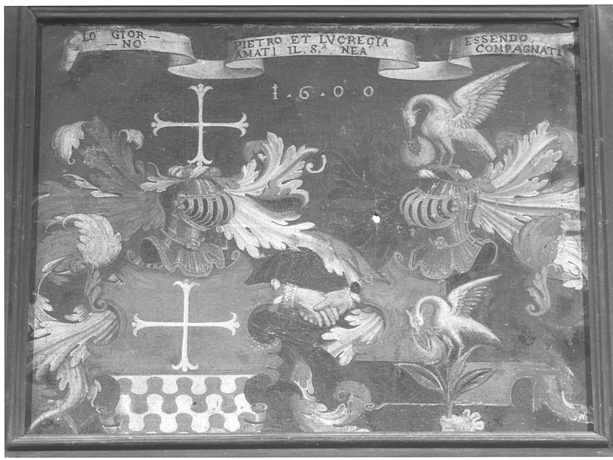 stemma gentilizio (dipinto, opera isolata) - ambito lombardo (sec. XVII)