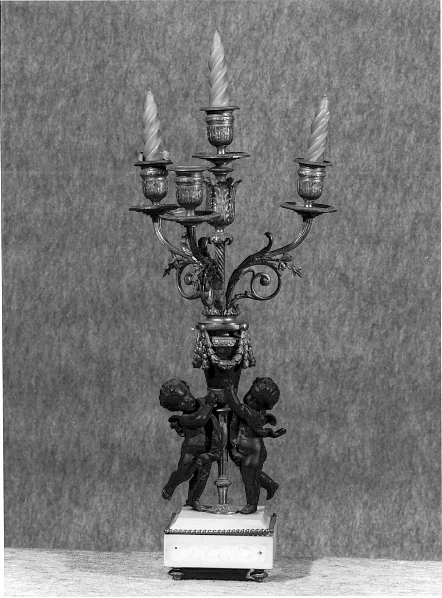 candelabro, coppia - bottega italiana (seconda metà sec. XIX)