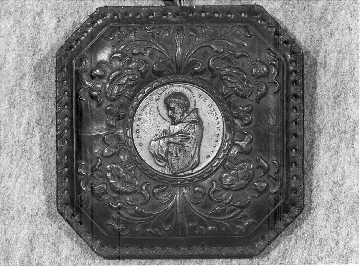 San Francesco d'Assisi (targa devozionale, opera isolata) - bottega italiana (sec. XIX)