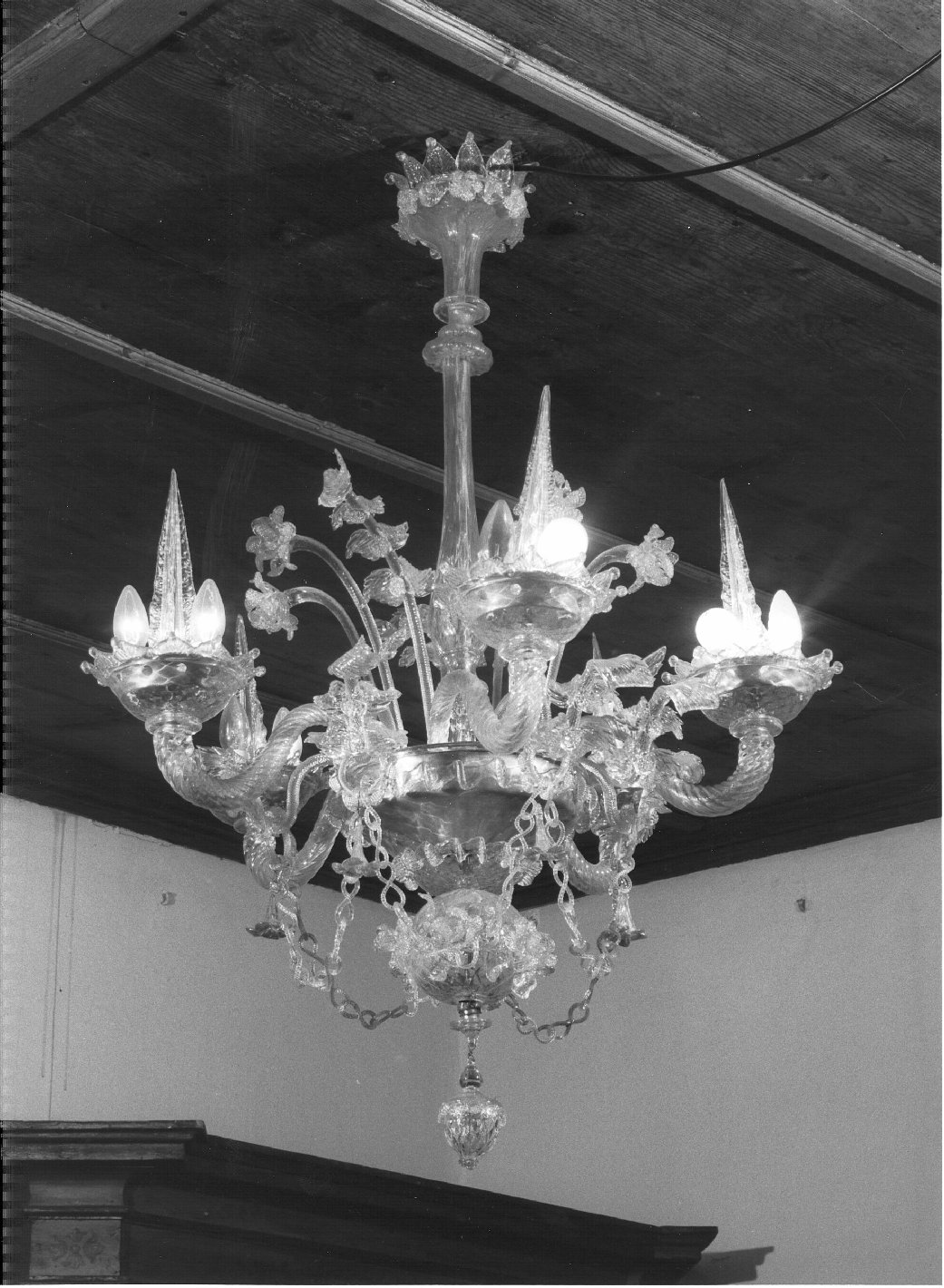 lampadario, opera isolata - bottega veneziana (prima metà sec. XIX)