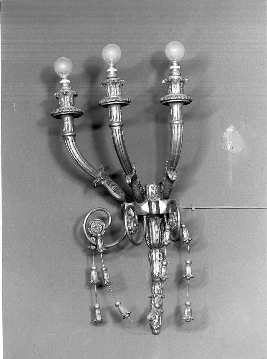 candeliere da parete, coppia - bottega lombarda (prima metà sec. XIX)