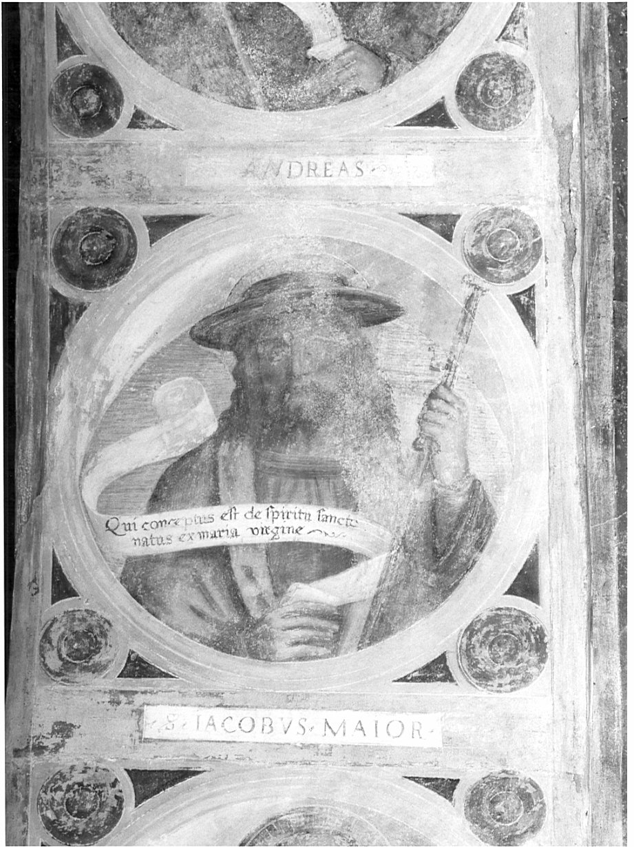 San Giacomo il Maggiore (dipinto, elemento d'insieme) di Stella Fermo detto Fermo da Caravaggio (sec. XVI)