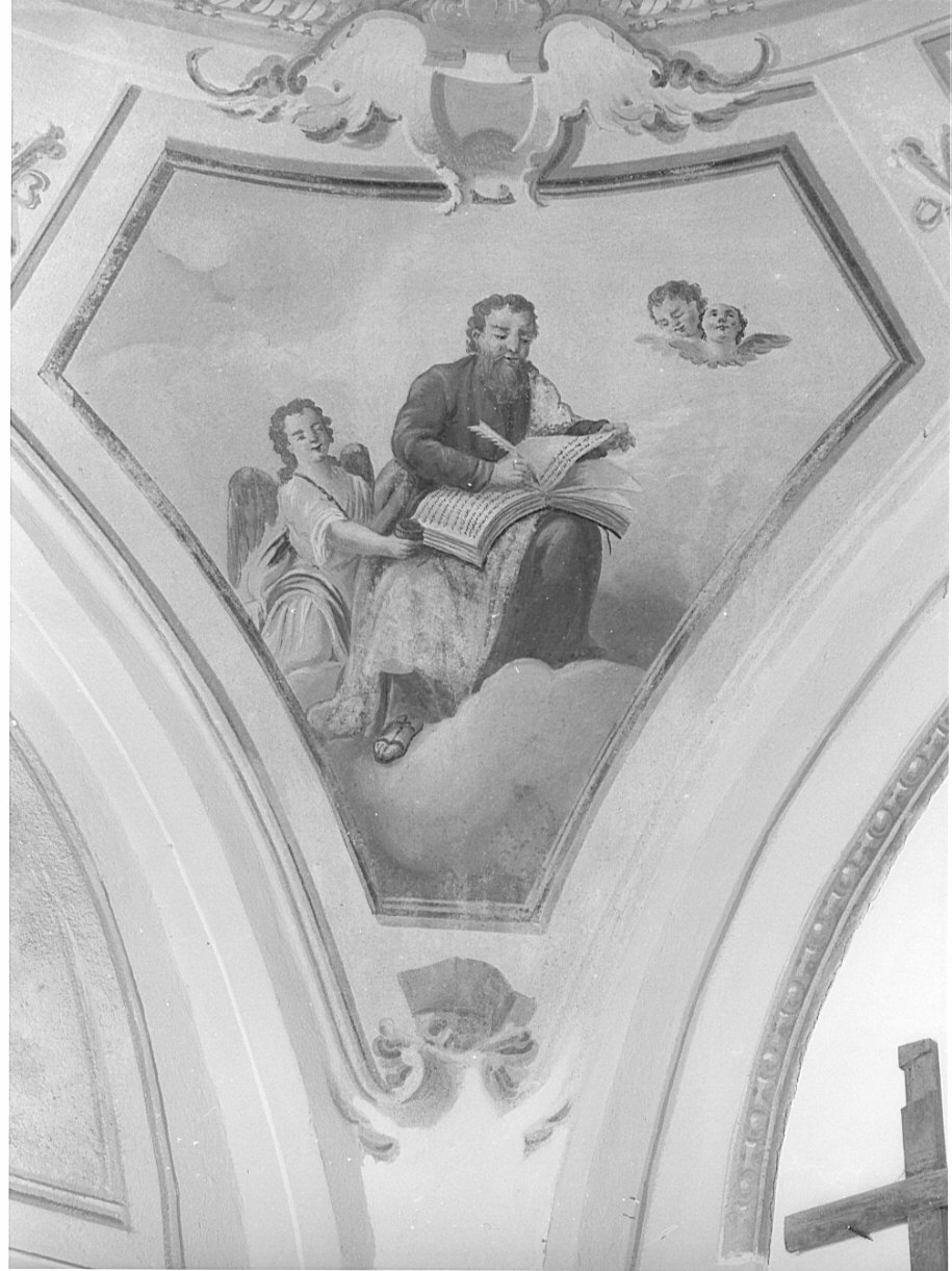 San Matteo Evangelista (dipinto, elemento d'insieme) di Dongi Giovanni, Reganzano Domenico (sec. XVIII)